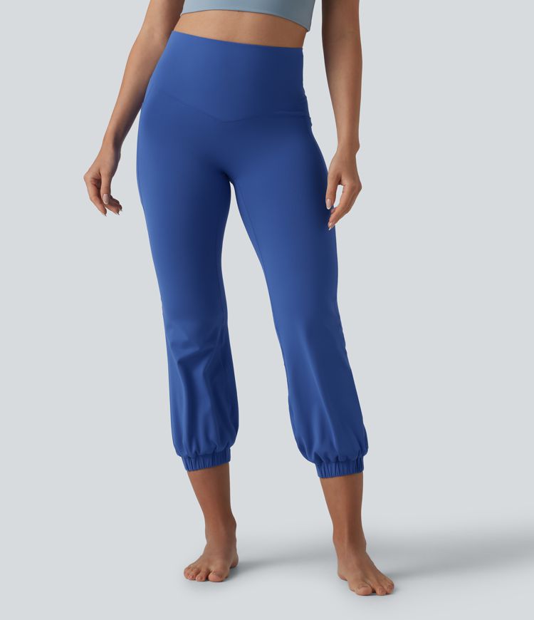 SoftlyZero™ High Waisted Tummy Control Dance Cropped Balloon Joggers with Pockets