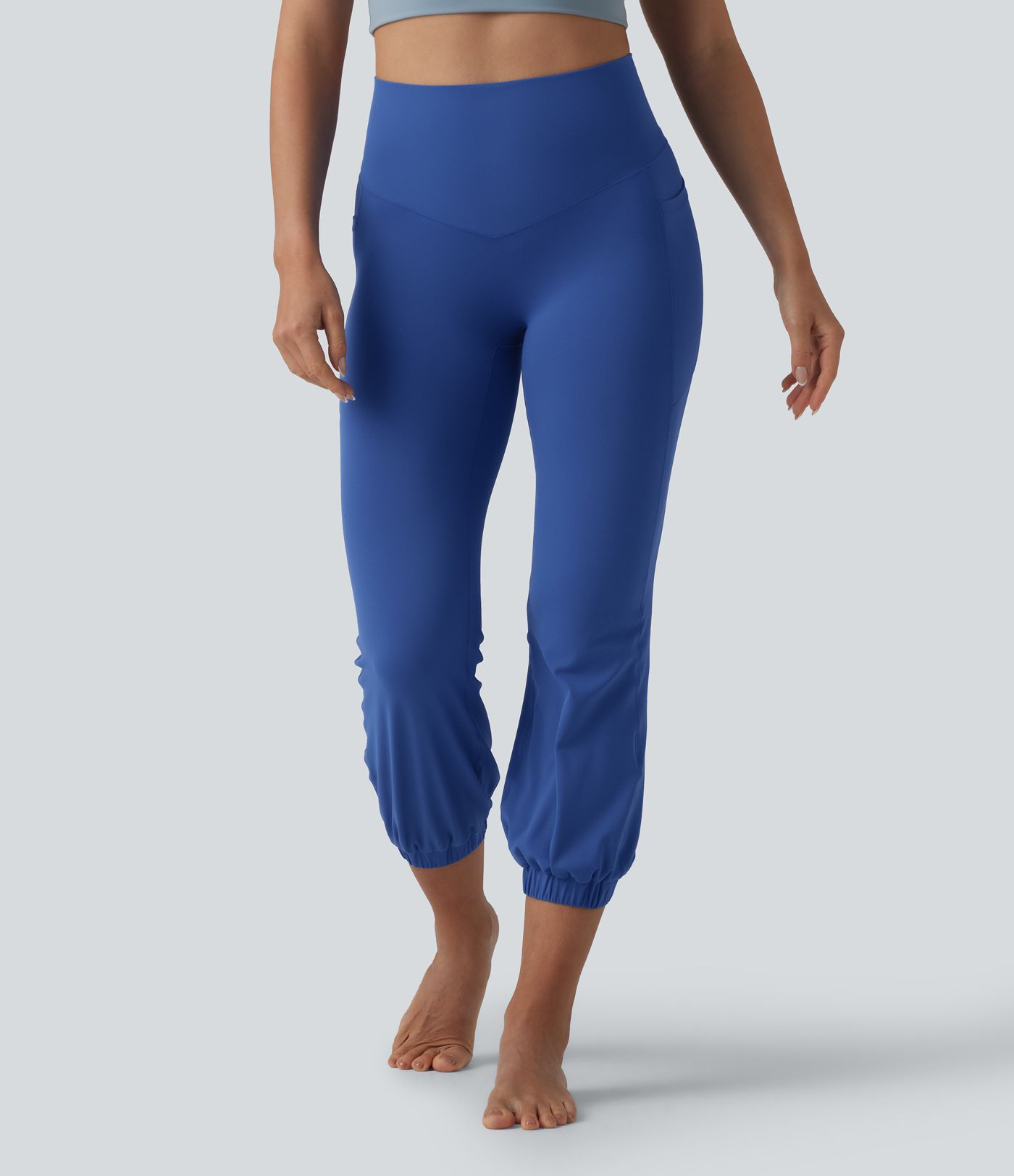 SoftlyZero™ High Waisted Tummy Control Dance Cropped Balloon Joggers with Pockets