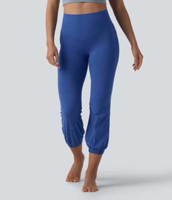 SoftlyZero™ High Waisted Tummy Control Dance Cropped Balloon Joggers with Pockets