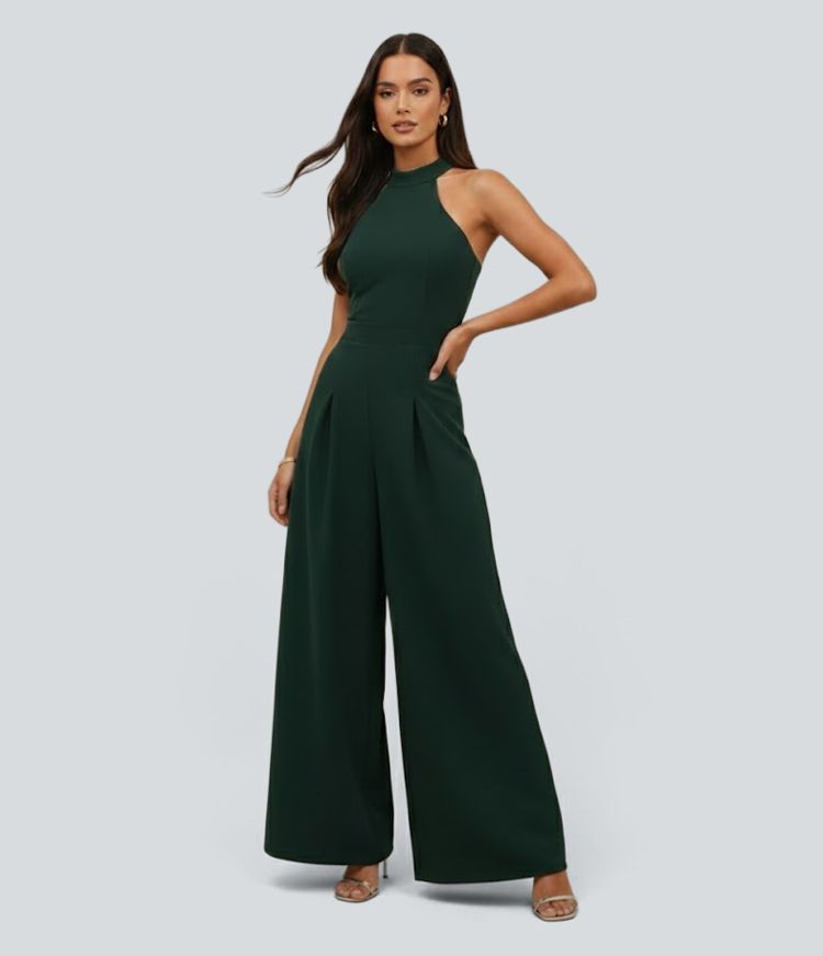 Halter Casual Jumpsuit-Easy Peezy Edition