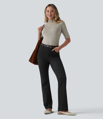 Halara Flex™ High-waisted Herringbone Suit Work Bootcut Pants with Pockets