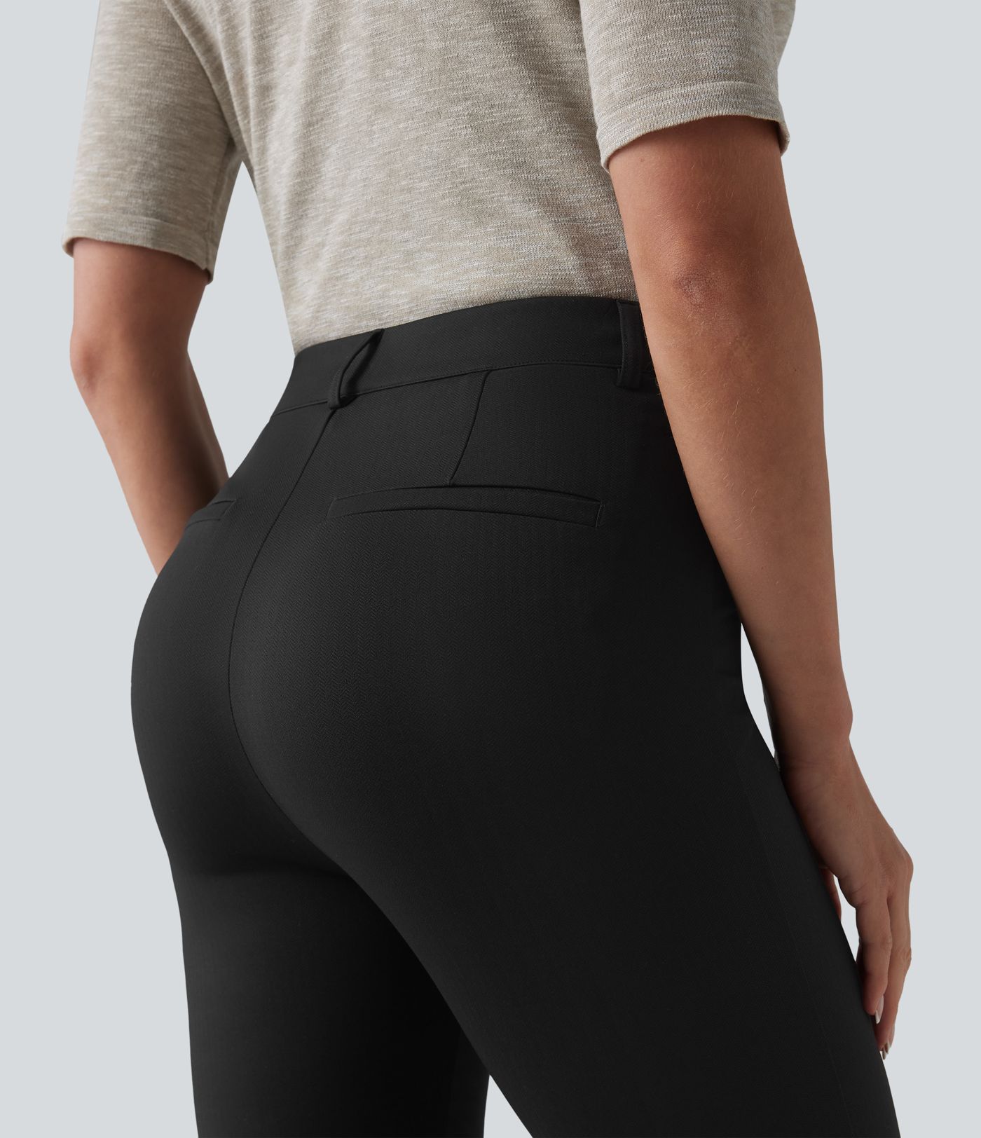 Halara Flex™ High-waisted Herringbone Suit Work Bootcut Pants with Pockets