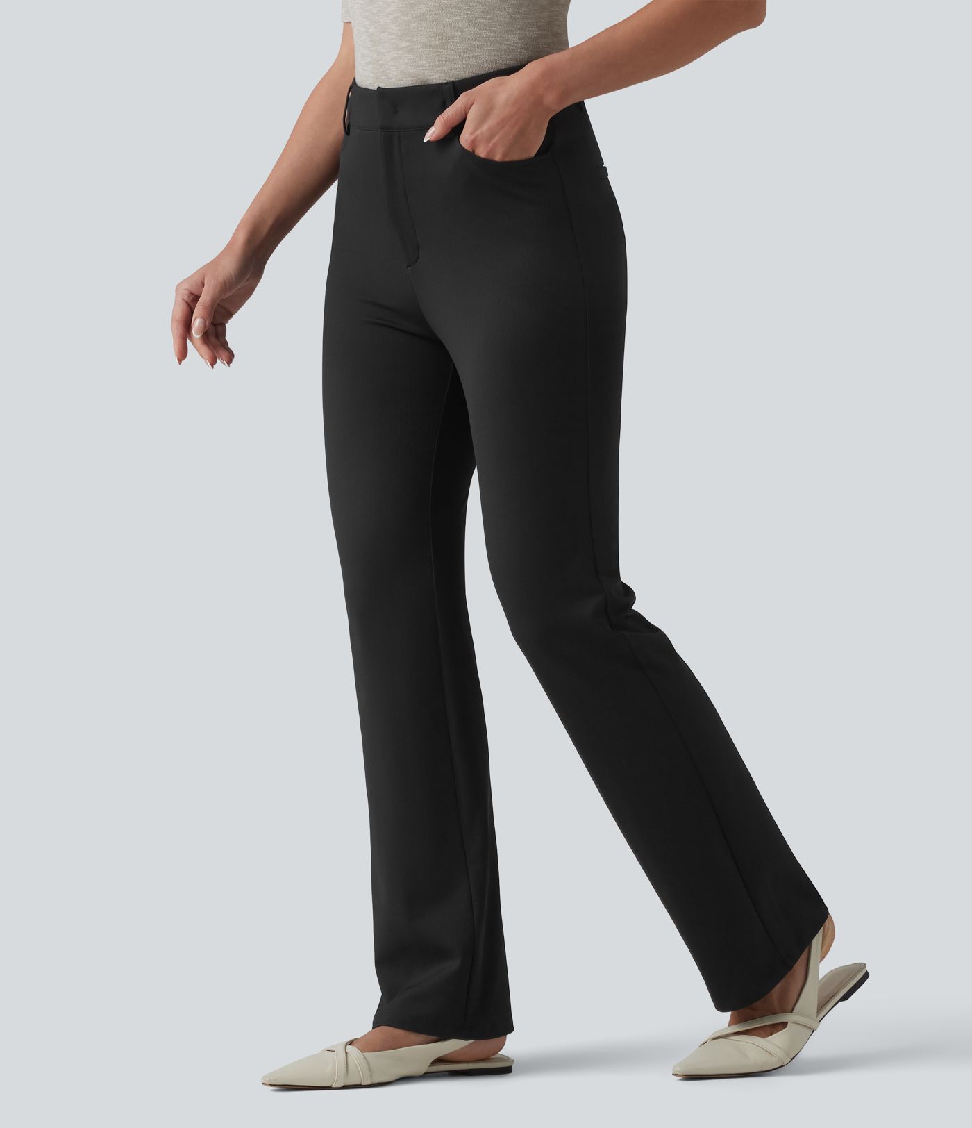 Halara Flex™ High-waisted Herringbone Suit Work Bootcut Pants with Pockets