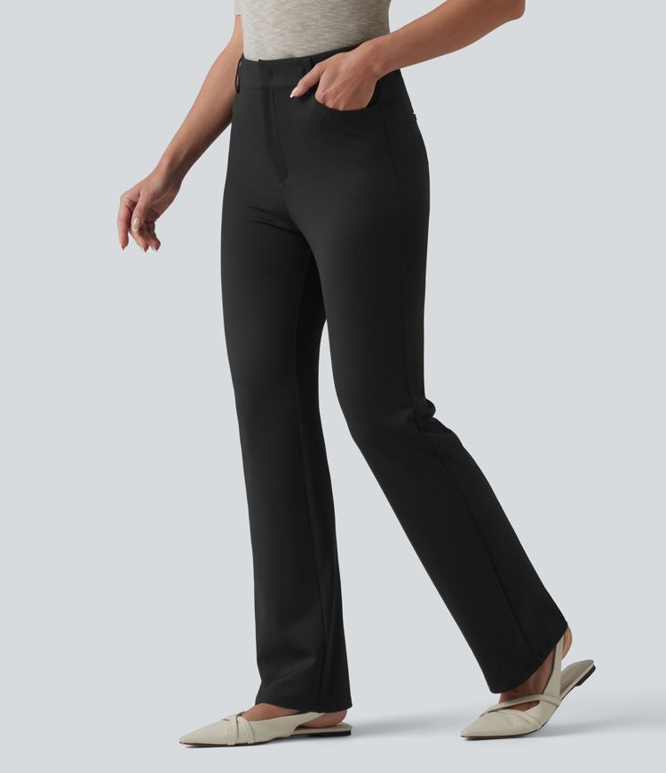 Halara Flex™ High-waisted Herringbone Suit Work Bootcut Pants with Pockets