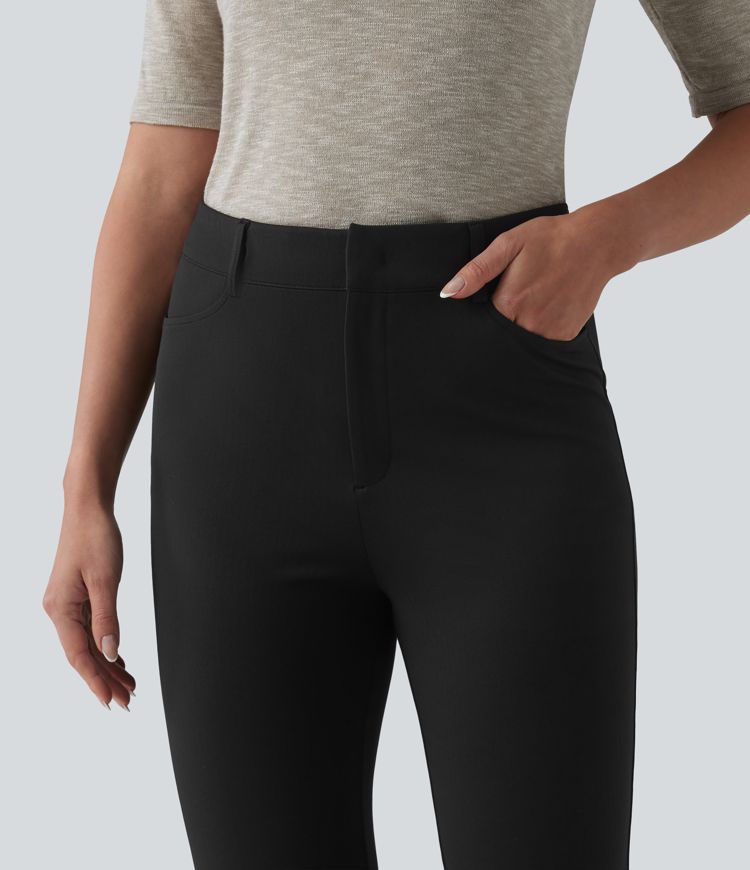 Halara Flex™ High-waisted Herringbone Suit Work Bootcut Pants with Pockets