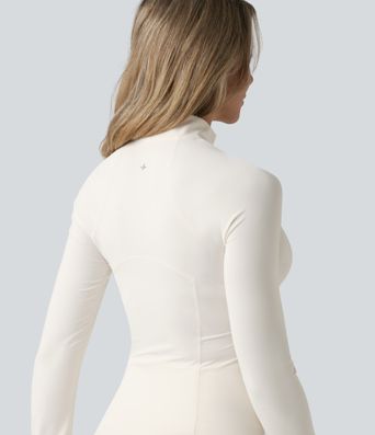 Durable Water Repellent Stand Collar Ruched Sleeve Drawstring Thumb Holes Hiking 3-in-1 Jacket with Pockets