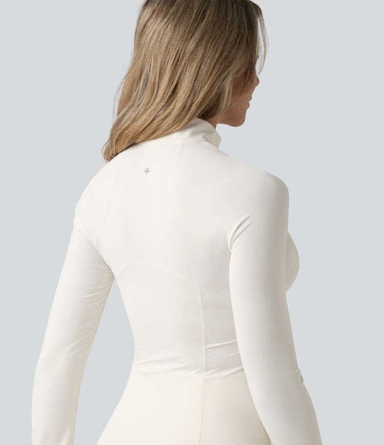 Durable Water Repellent Stand Collar Ruched Sleeve Drawstring Thumb Holes Hiking 3-in-1 Jacket with Pockets