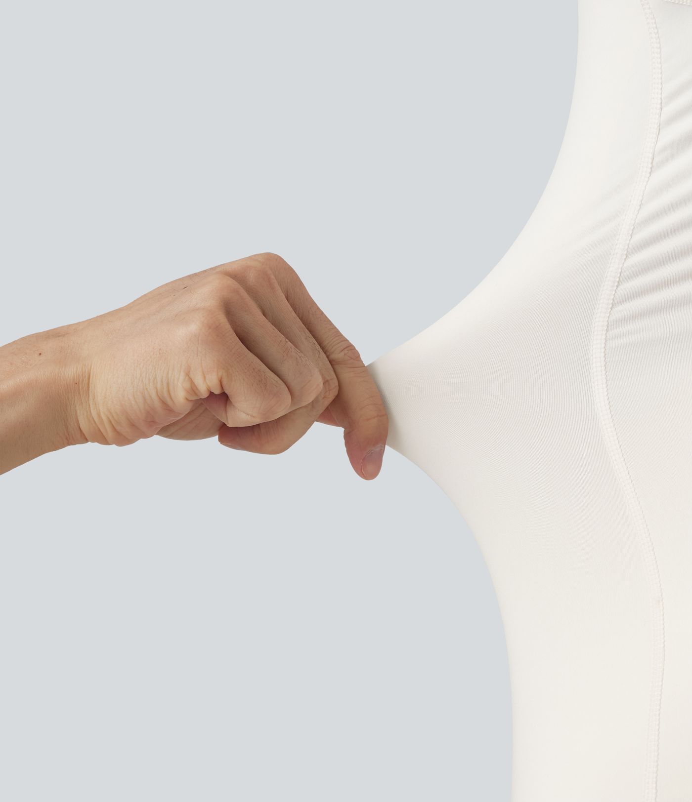 Durable Water Repellent Stand Collar Ruched Sleeve Drawstring Thumb Holes Hiking 3-in-1 Jacket with Pockets