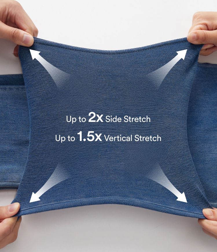 Halara Flex™ SoCinched Crossover vaqueros de talle alto control abdominal y bolsillos, pernera recta y corte relajado