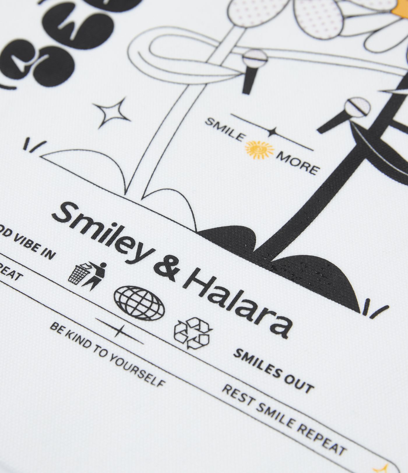 Halara X Smiley® Casual Canvas Tote Bag
