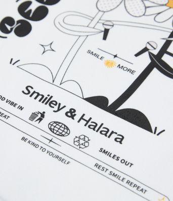 Halara X Smiley® Casual Canvas Tote Bag