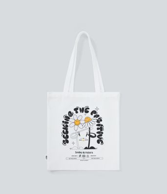 Halara X Smiley® Casual Canvas Tote Bag