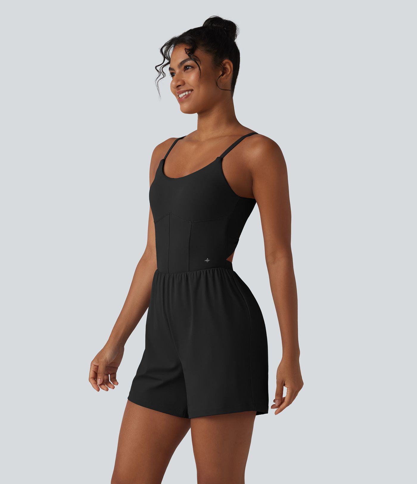 SoftlyZero™ Airy Twisted Backless Adjustable Straps 2-in-1 Built-in Bra Cool Touch Yoga Romper with Pocket-Easy Peezy SoftlyZero™ Airy Twisted Backless Adjustable Straps 2-in-1 Built-in Bra Cool Touch Yoga Romper with Pocket-Easy Peezy