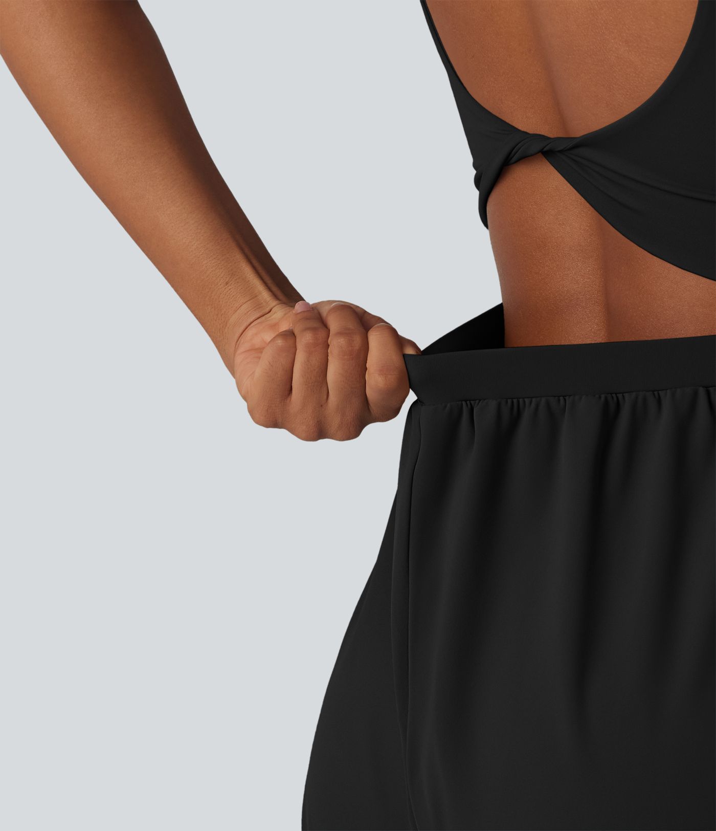 SoftlyZero™ Airy Twisted Backless Adjustable Straps 2-in-1 Built-in Bra Cool Touch Yoga Romper with Pocket-Easy Peezy SoftlyZero™ Airy Twisted Backless Adjustable Straps 2-in-1 Built-in Bra Cool Touch Yoga Romper with Pocket-Easy Peezy