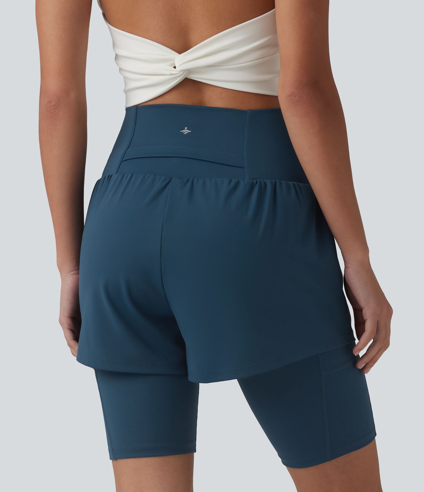 SoftlyZero™ Airy Super High Waisted 2-in-1 Cool Touch Yoga Shorts 9'' with Pockets