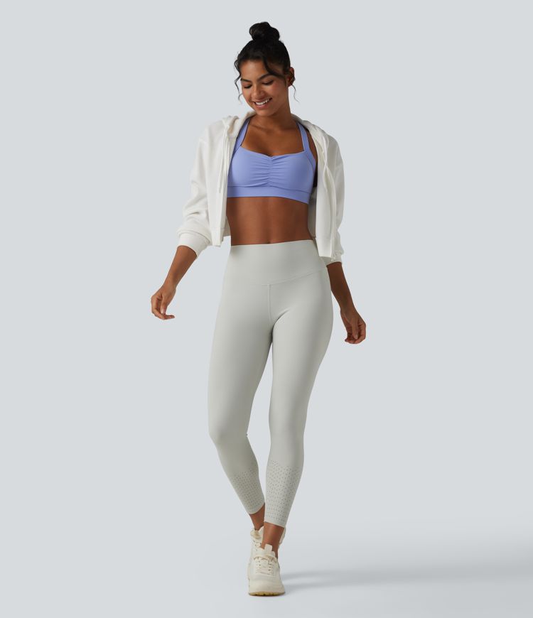 Geraffter Yoga-Sport-BH mit geringem Support