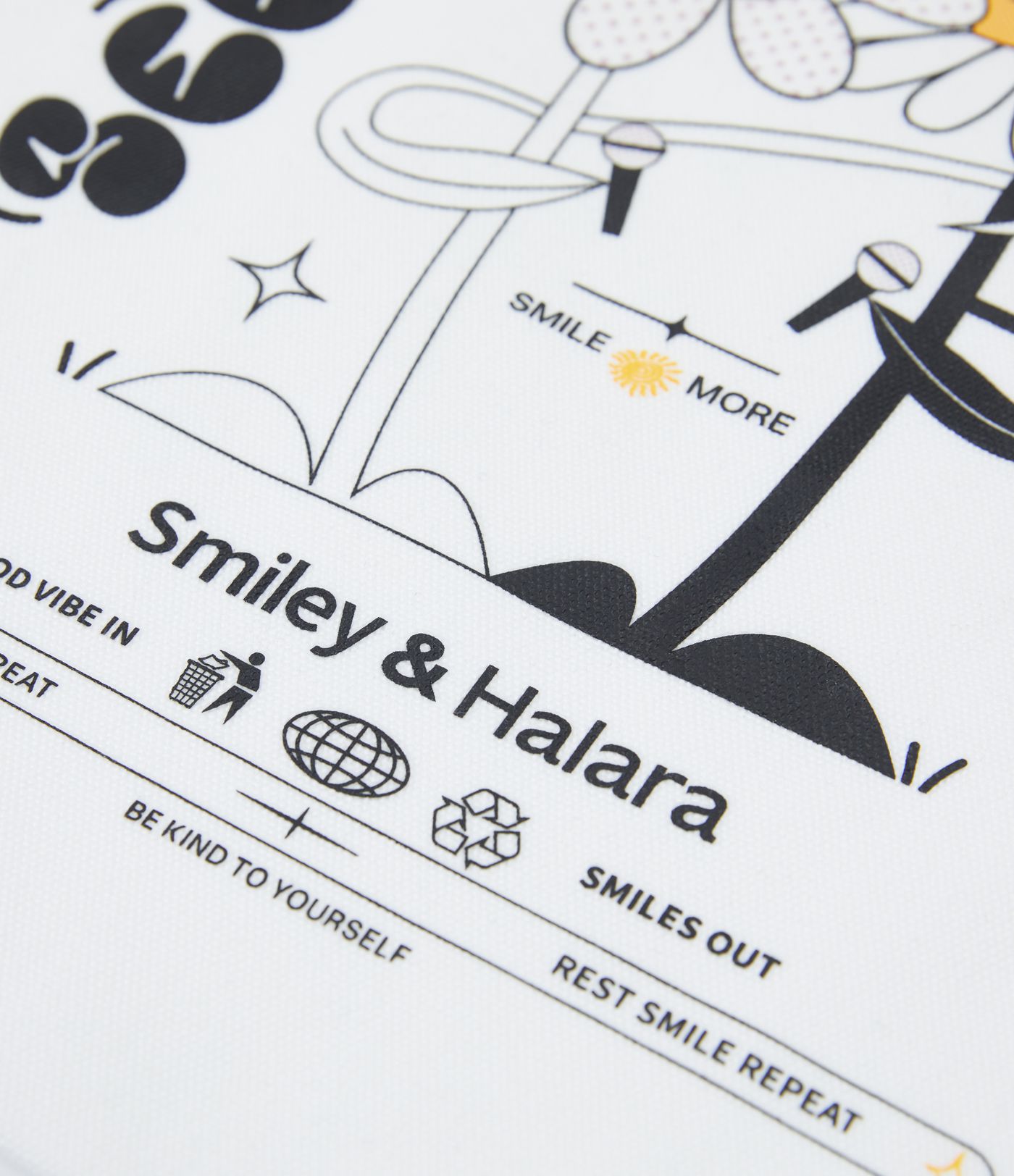 Halara X Smiley® Casual Canvas Tote Bag