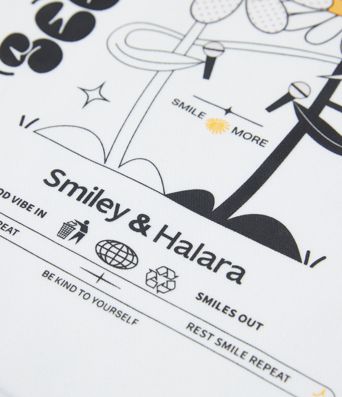 Halara X Smiley® Casual Canvas Tote Bag