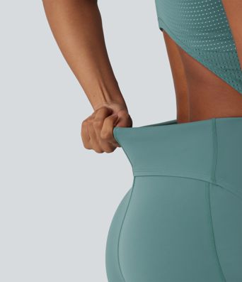 Backless Sleeveless Pockets Breathable Mesh Yoga Romper with Detachable Skirt-Easy Peezy