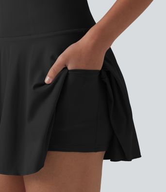 Softlyzero™ Airy - Ausgestellter 2-in-1 Minirock mit hohem Bund und mehreren Taschen - UPF50+