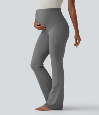 SoftlyZero™ Super High Waisted Flare Yoga Maternity Leggings with Pockets SoftlyZero™ Super High Waisted Flare Yoga Maternity Leggings with Pockets
