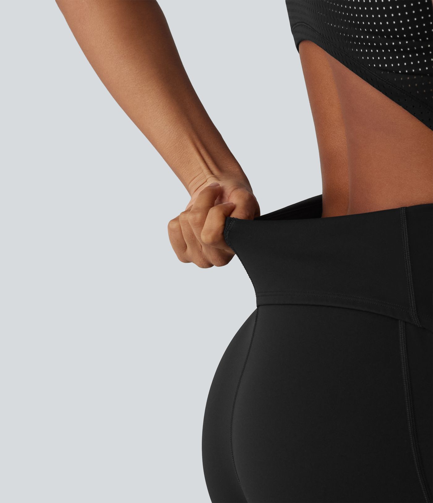 Backless Sleeveless Pockets Breathable Mesh Yoga Romper with Detachable Skirt-Easy Peezy