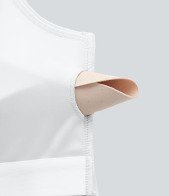 Softlyzero™ Airy Square Neck Backless Crisscross Cropped Cool Touch Running Tank Top-Longer Length-UPF50+ Softlyzero™ Airy Square Neck Backless Crisscross Cropped Cool Touch Running Tank Top-Longer Length-UPF50+