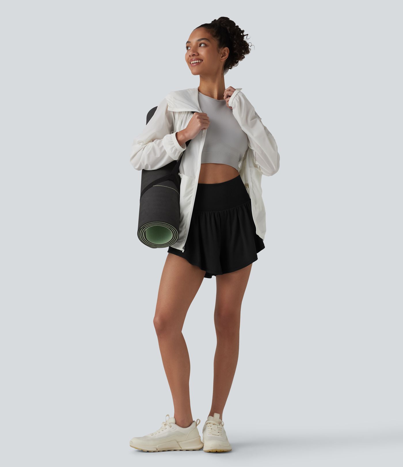 SoftlyZero™ Airy High Waisted 2-in-1 Cool Touch Yoga Shorts 3'' with Pockets