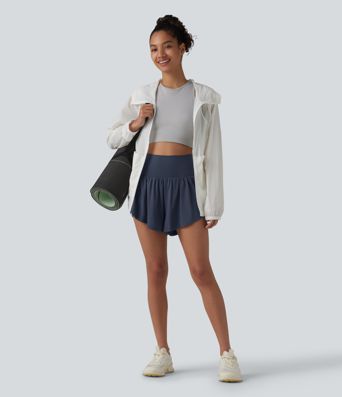 SoftlyZero™ Airy High Waisted 2-in-1 Cool Touch Yoga Shorts 3'' with Pockets