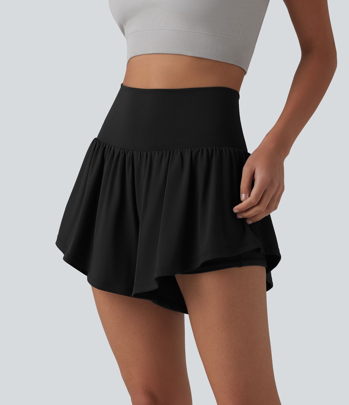 SoftlyZero™ Airy High Waisted 2-in-1 Cool Touch Yoga Shorts 3'' with Pockets