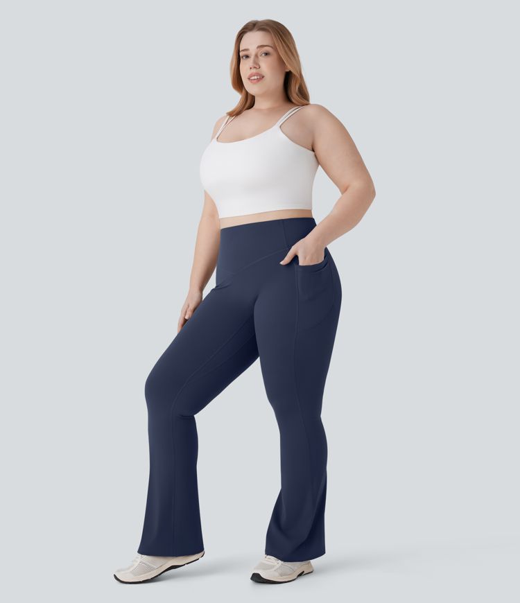 Pantalon de yoga à coupe bootcut gainant galbant taille haute grande taille avec effet scrunch et poches Halara UltraSculpt™ Pantalon de yoga à coupe bootcut gainant galbant taille haute grande taille avec effet scrunch et poches Halara UltraSculpt™