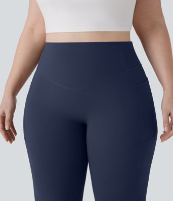 Pantalon de yoga à coupe bootcut gainant galbant taille haute grande taille avec effet scrunch et poches Halara UltraSculpt™ Pantalon de yoga à coupe bootcut gainant galbant taille haute grande taille avec effet scrunch et poches Halara UltraSculpt™