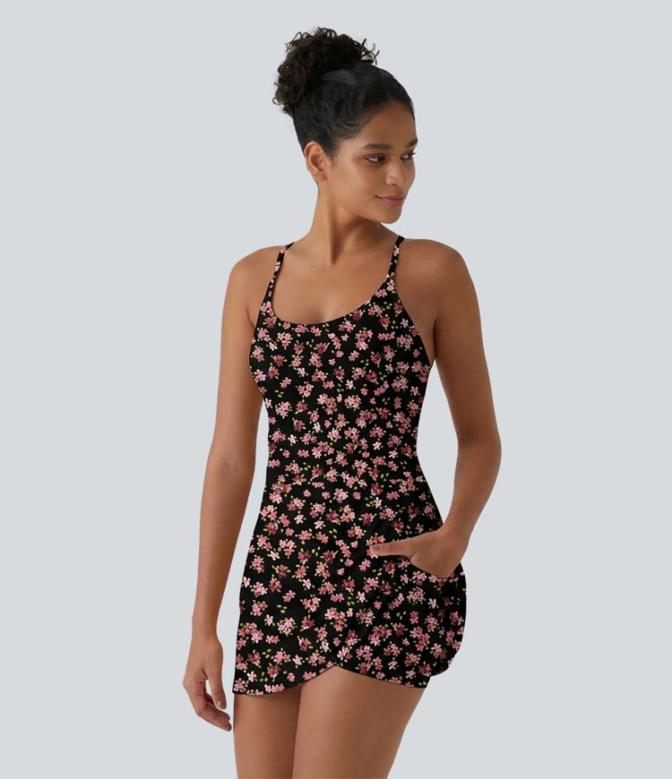 SoftlyZero™ Plush Ditsy Floral Mini Dance Active Dress-Easy Peezy Edition