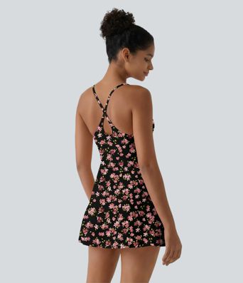 SoftlyZero™ Plush Ditsy Floral Mini Dance Active Dress-Easy Peezy Edition