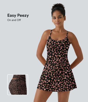 SoftlyZero™ Plush Ditsy Floral Mini Dance Active Dress-Easy Peezy Edition