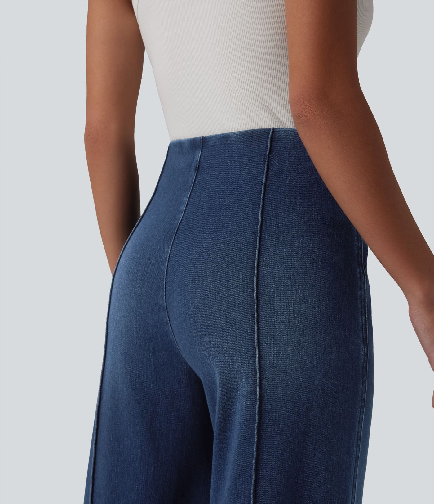 Halara Flex™ High Waisted Wide Leg Work Jeans with Pockets