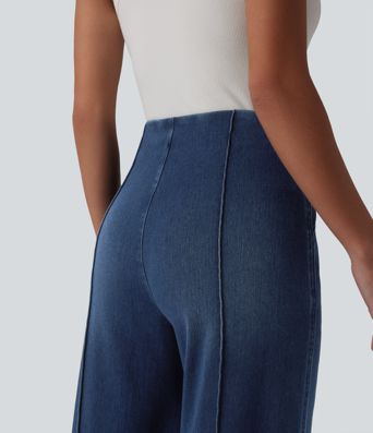 Halara Flex™ High Waisted Wide Leg Work Jeans with Pockets