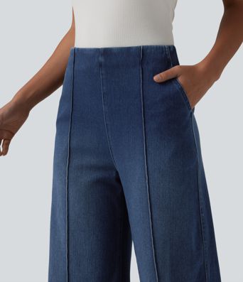 Halara Flex™ High Waisted Wide Leg Work Jeans with Pockets