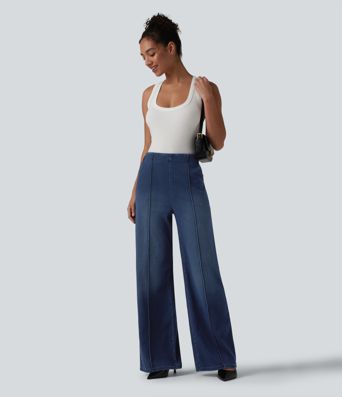 Halara Flex™ High Waisted Wide Leg Work Jeans with Pockets