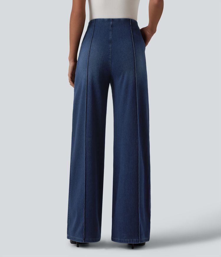 Halara Flex™ High Waisted Wide Leg Work Jeans with Pockets