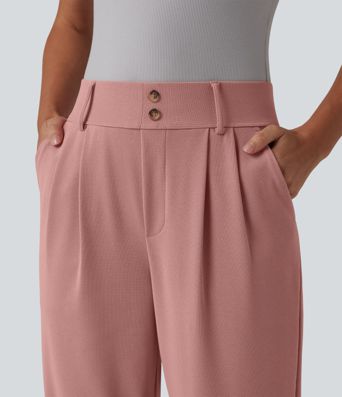 Halara Flex™ High Waisted Tapered Waffle Work Pants with Pockets