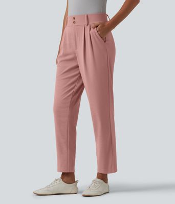 Halara Flex™ High Waisted Tapered Waffle Work Pants with Pockets