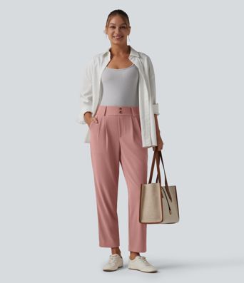 Halara Flex™ High Waisted Tapered Waffle Work Pants with Pockets