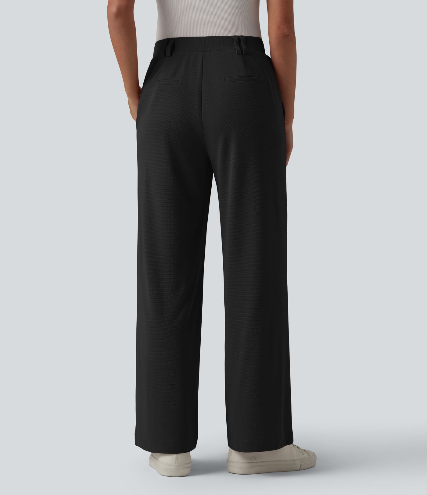 Halara Flex™ High Waisted Straight Leg Waffle Work Pants with Pockets