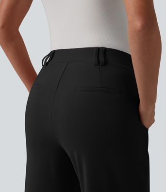 Halara Flex™ High Waisted Straight Leg Waffle Work Pants with Pockets