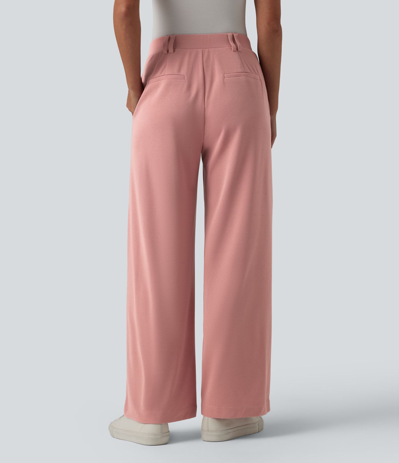 Halara Flex™ High Waisted Straight Leg Waffle Work Pants with Pockets