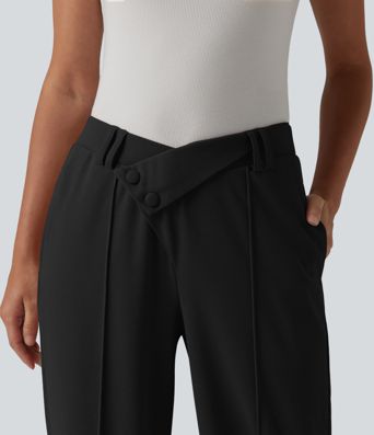 Halara Flex™ High Waisted Straight Leg Waffle Work Pants with Pockets