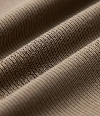 Pantalon large décontracté taille haute ventre plat en maille côtelée avec poches