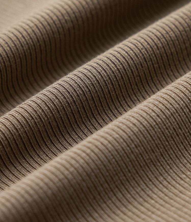 Pantalon large décontracté taille haute ventre plat en maille côtelée avec poches