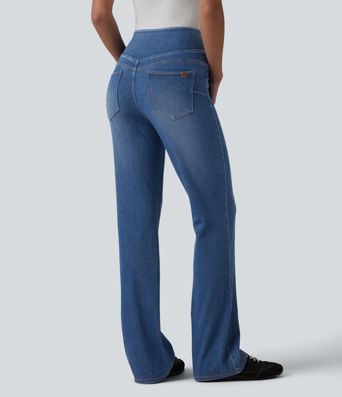 Halara Flex™ High Waisted Casual Slim Flare Jeans with Pockets Halara Flex™ High Waisted Casual Slim Flare Jeans with Pockets